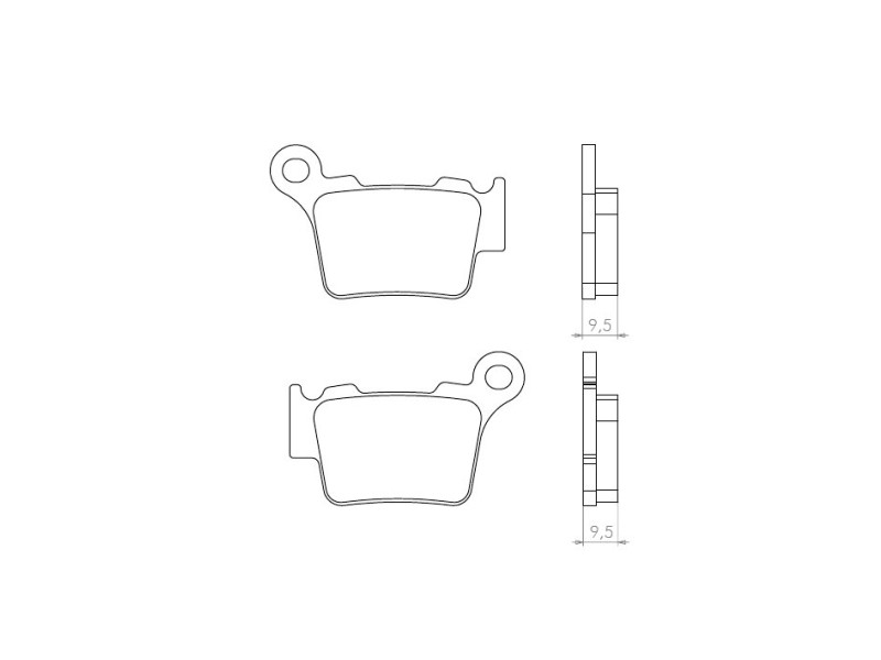 Brenta klocki hamulcowe KH368 spiek metaliczny złote KTM EXC SX