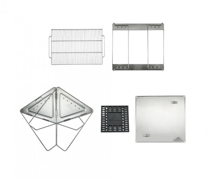 Grill przenośny składany turystyczny stal nierdzewna