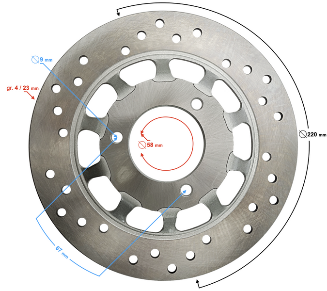 Tarcza hamulcowa przód Barton Falcon 125cc na wtrysk