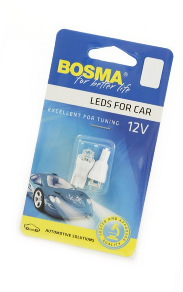 Żarówka Bosma 12V 1xLed T10 białe 6000K Diamond 2 sztuki