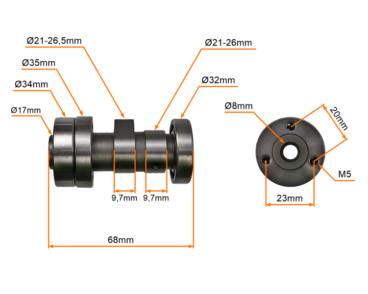 Wałek rozrządu 50CM 139FMB Motorower Quad Atv 50ccm Manual