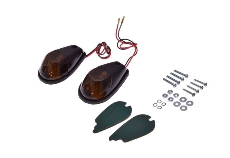 Kierunkowskaz ciemny klosz czarny owiewka para