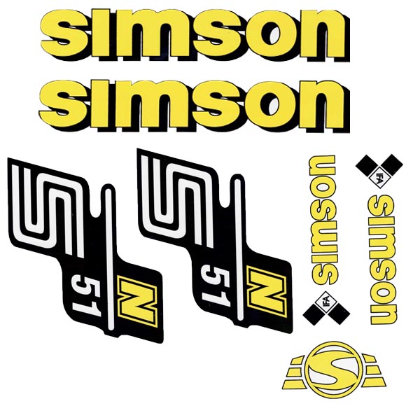 Naklejki Simson S51N żółte Węgry