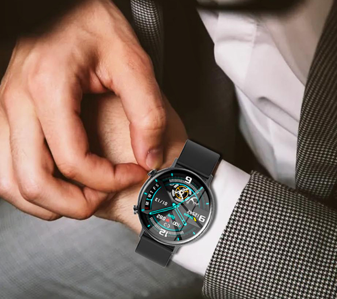 Smartwatch zegarek Rubicon RNCE98 czarny Bluetooth