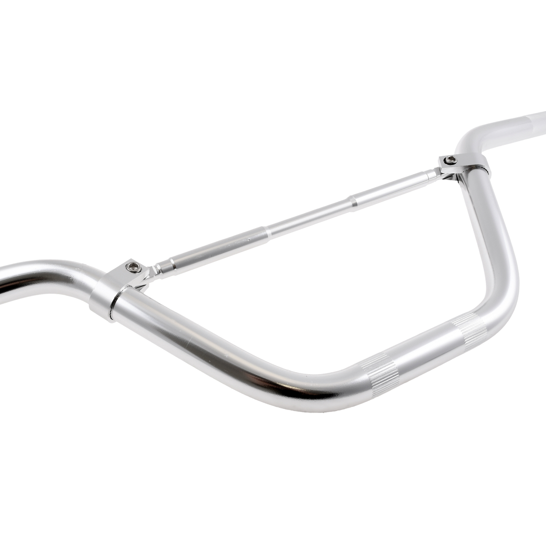 Kierownica cross srebrna wysoka aluminiowa 22mm