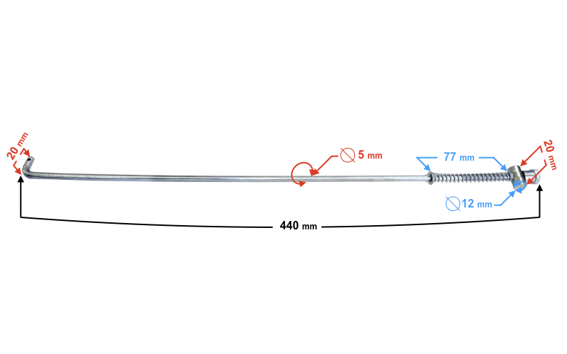 Cięgno hamulca do motoroweru Barton Ranger Classic Romet Ogar 200