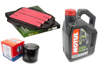 Filtr oleju powietrza olej HF204 Motul 5100 10w40 Honda VFR 800 02-21r