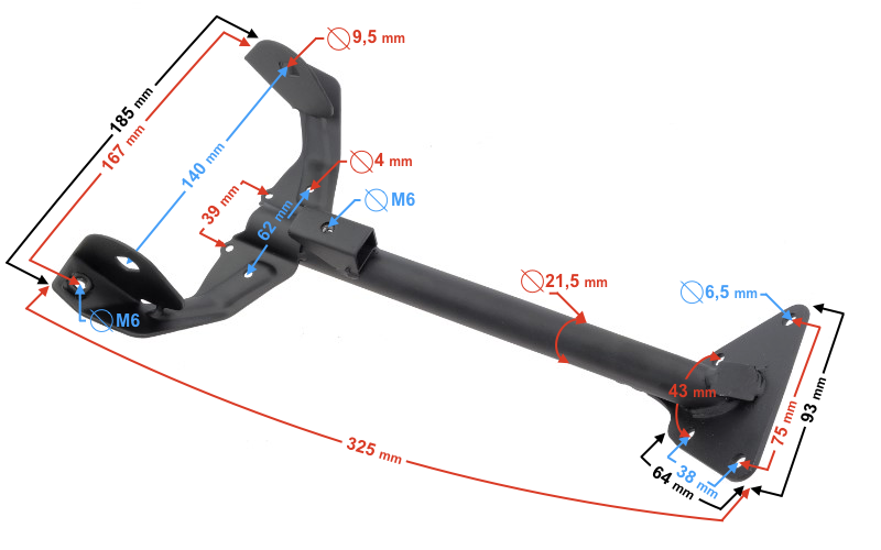 Obudowa wspornik tylnego zderzaka do motoroweru FR 2