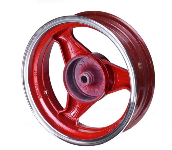 Obręcz koła czerwona 12x3,50 tył 19 frezów