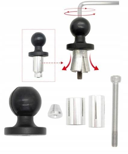 Uchwyt na telefon ładowanie indukcyjne 10W do główki ramy