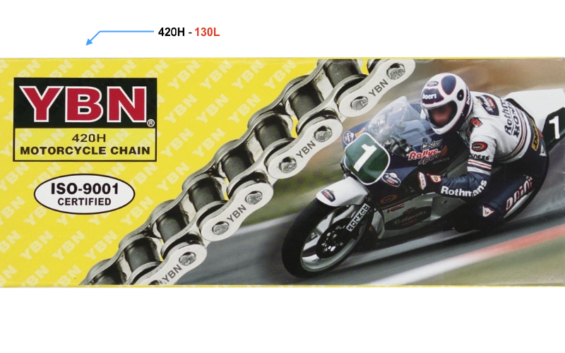 Łańcuch napędowy 420H 130 YBN czoper King Kymco Romet Kinroad Kingway Cross