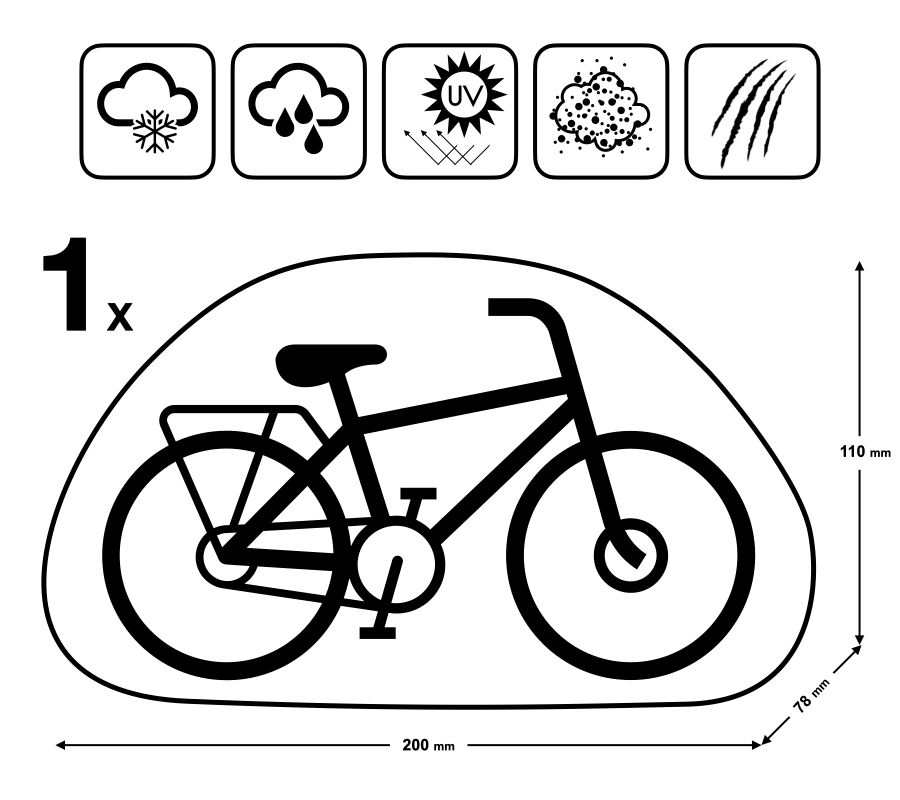Pokrowiec Moretti wodoodporny etui z uchwytem oraz zamkiem na 1 rower
