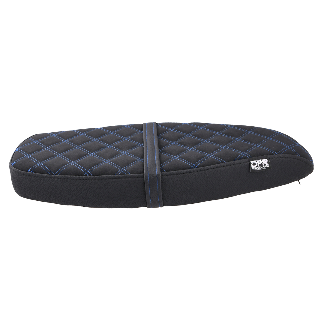 Siedzenie pikowane czarne + niebiesko czarne szwy Simson S50 S51 S70 DPR