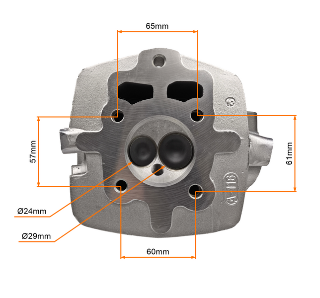 Głowica 125cc 56,45mm Romet Zetka 125 Lifan Loncin