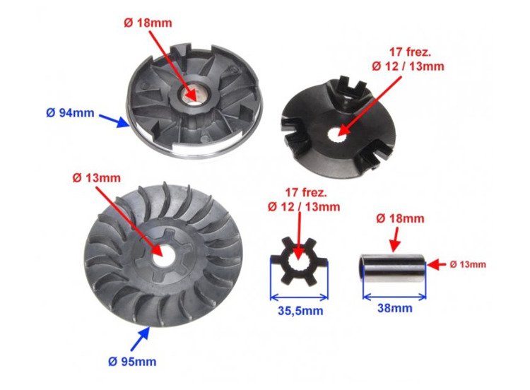 Wariator tarcza rolki 2t Zipp Quantum Jog Nrg
