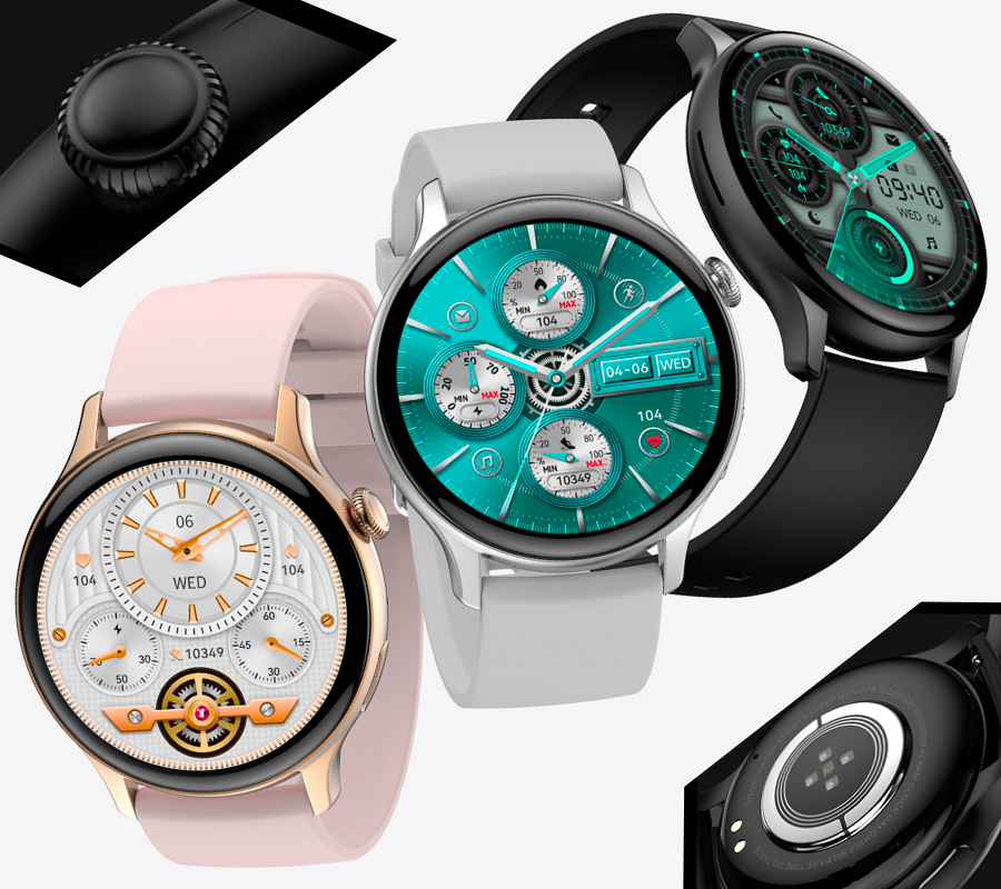 Smartwatch zegarek Rubicon męski RNCF10 czarny