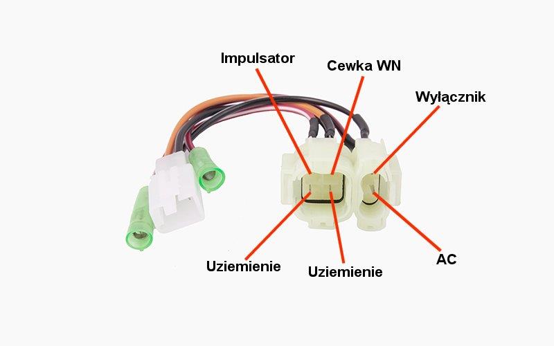 Moduł zapłonowy + adapter do skutera 2T silników Minarelli
