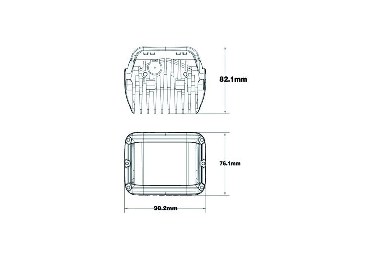Lampa robocza 9 led 24w 2200Lm 6x dioda przód 3x dioda boczna doświetlanie obszaru roboczego