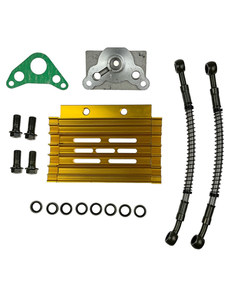 Chłodnica oleju złota pitbike MRF 120 140 HQ SM RC TTR Pitgang Kayo TD TT