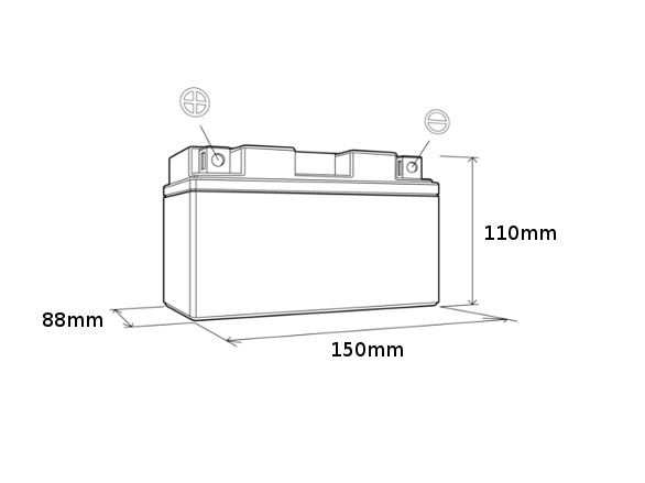Landport akumulator żelowy YTZ14-S 12V 12ah Honda