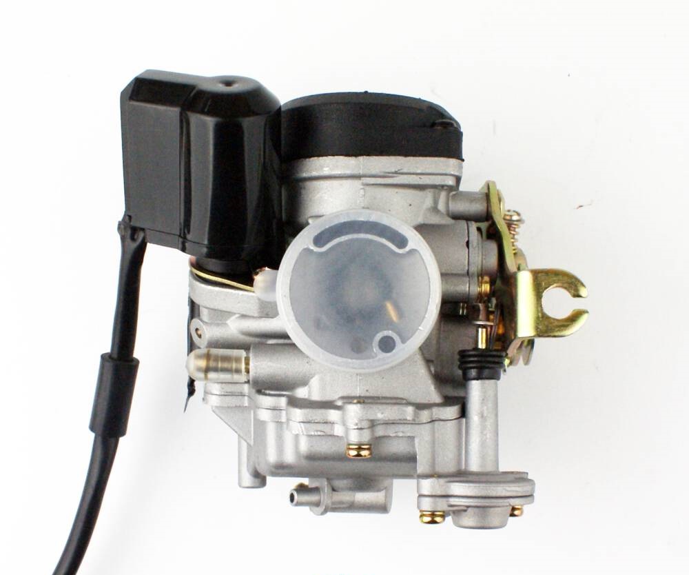 Gaźnik 4T GY6 50ccm pompka + plastikowa pokrywka