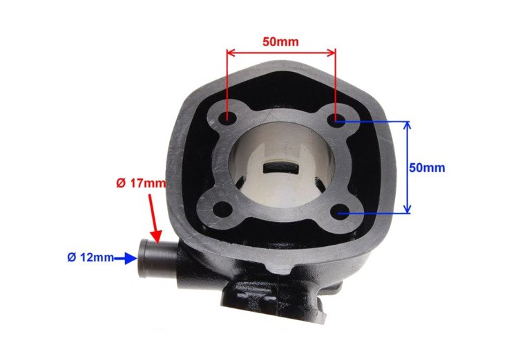 Cylinder 70ccm 47mm Yamaha Aprilla Malaguti F12