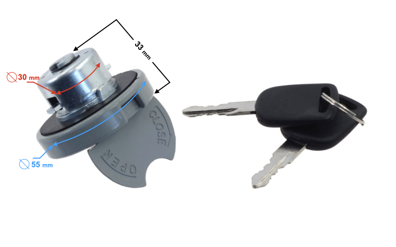 Korek wlewu z kluczykami do Barton Gtr