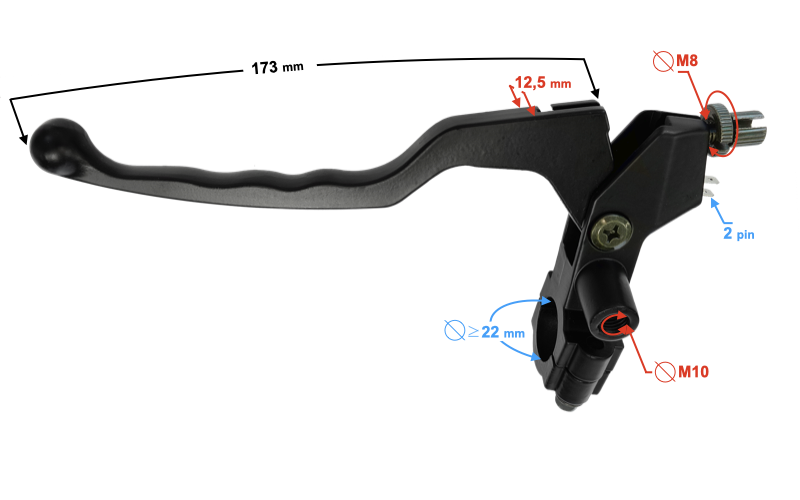 Dźwignia sprzęgła lewa do Barton Classic 125