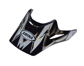 Daszek kasku enduro awina aj037 czarno-srebno