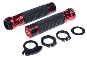 Manetki kierownicy leoshi czerwome rolgaz 22mm