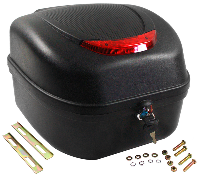 Kufer Moretti BTM-100 czarny czerwony odblask