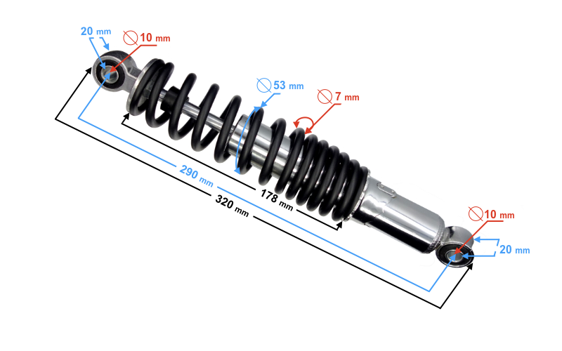 Amortyzator tylny tył do skutera Barton E Energy