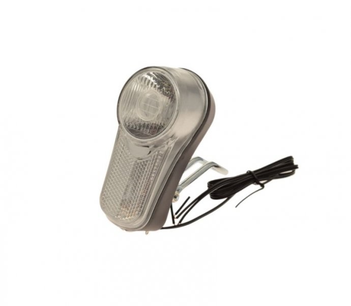 Lampa rowerowa na widelec przód na dynamo 6v 2.4w