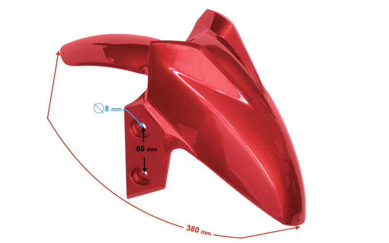 Obudowa owiewka błotnik przód czerwona Barton Scalpel