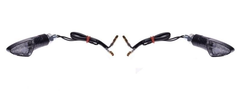 Kierunkowskaz carbon biały klosz led para strzałki