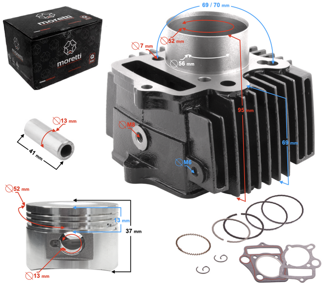 Cylinder 110 125 CM 52,4mm ATV Quad 152FMB Junak 901 139fmb router ws50 110