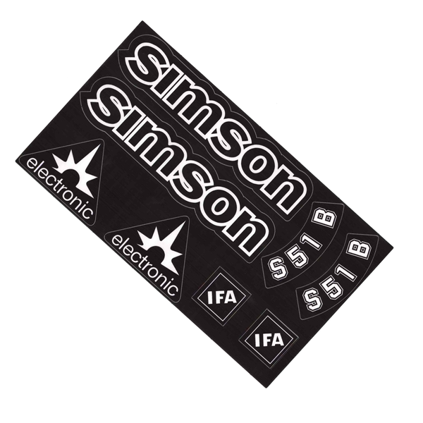 Naklejki transparentne ciemne premium Simson S51 komplet