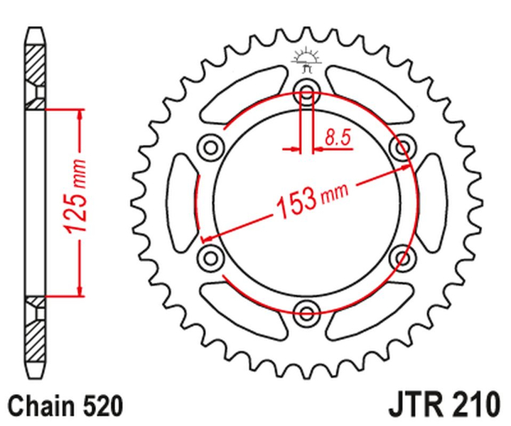 JT zębatka tylna 46z Honda Cota CR 125 250 500 CRF 250 XR HM-Moto CRE CRM
