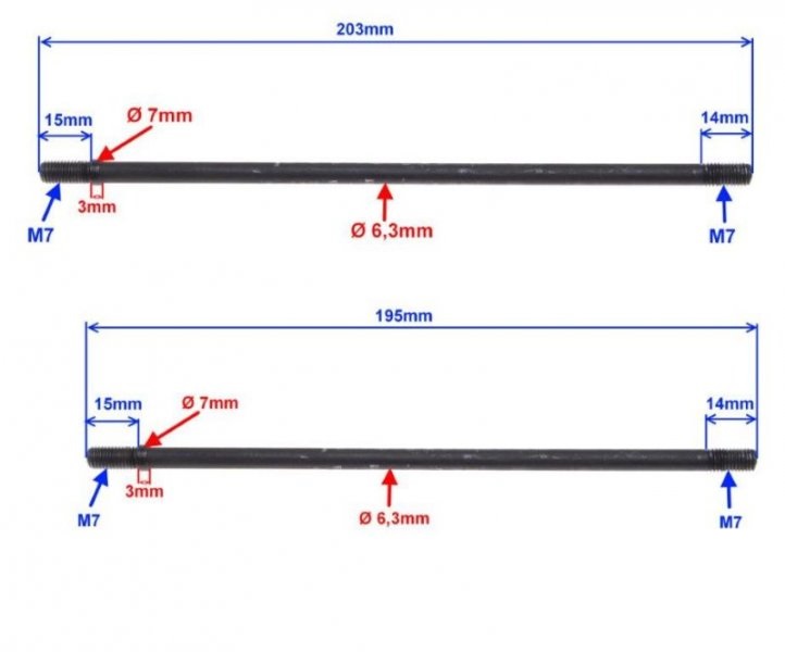 Szpilka szpilki cylindra do silników 154FMI Romet Zetka Barton TZ Junak 125