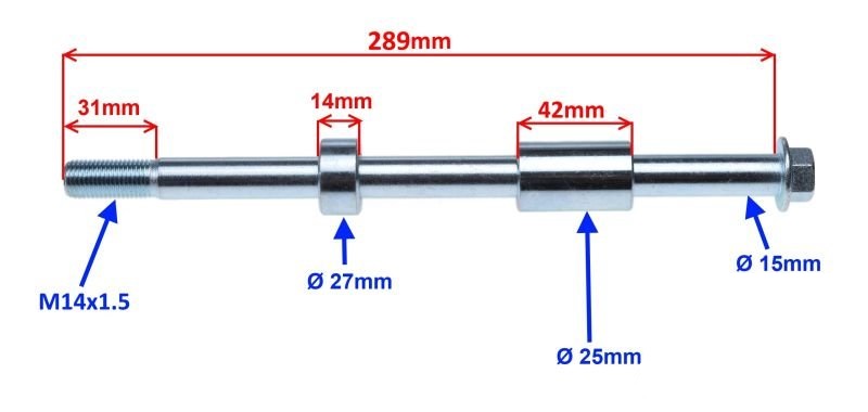 Oś ośka koła tył motorower junak 904