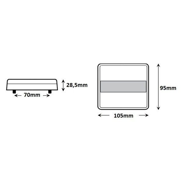 Lampa tylna LED biała 4-Funkcyjna 12-24V 20LED