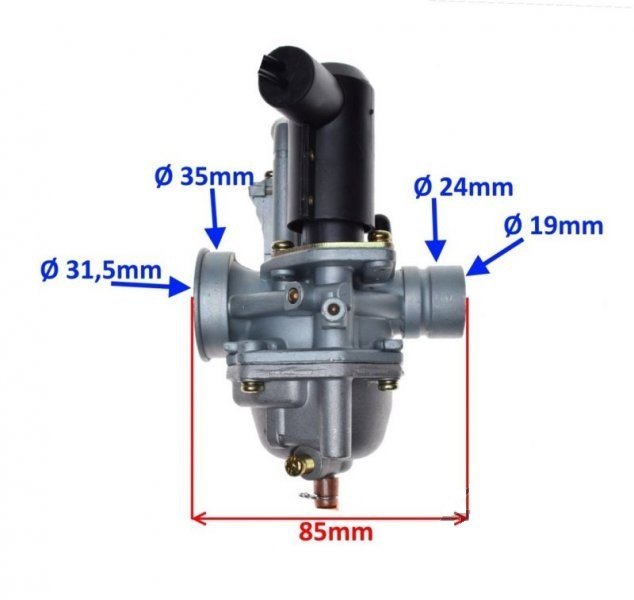 Gaźnik 2T 50ccm Baotian Keeway Cpi Zipp Romet Sym