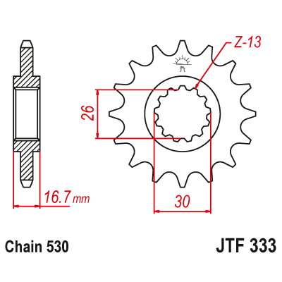JT zębatka przód 15z 530 Honda CB 900 1000 CBF CBR 900 1000 VF 750 VFR VTR