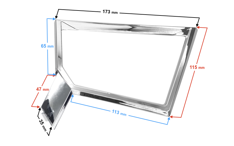 Dekor obudowy nóg 2/4 do skutera Barton E-Max ramka chrom lewa