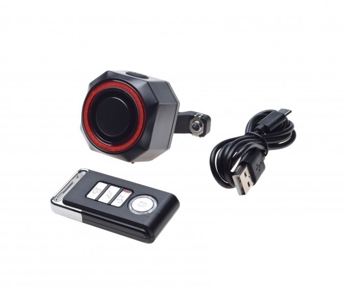 Lampa rowerowa tył z alarmem 4w1 wodoszczelna USB-typ C