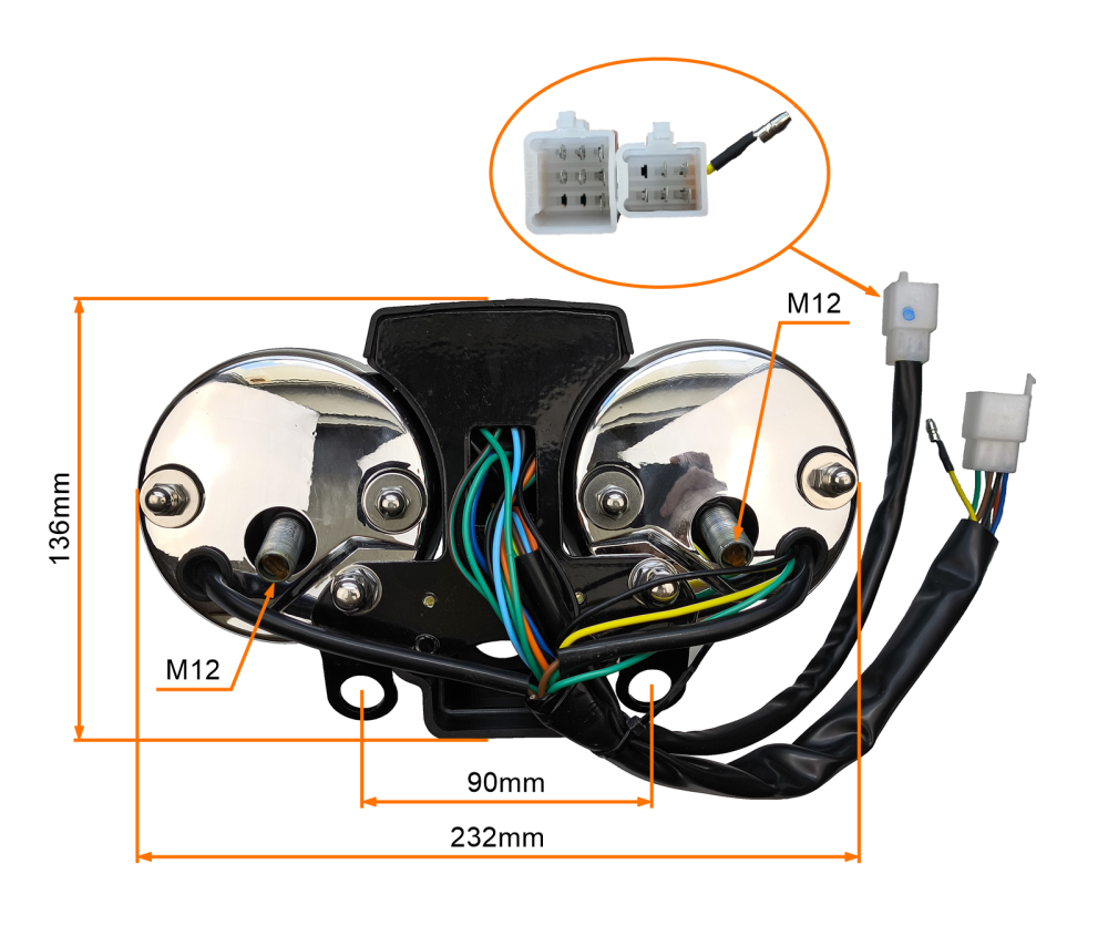 Prędkościomierz licznik obrotomierz mechaniczny Romet Zetka 50 125cc