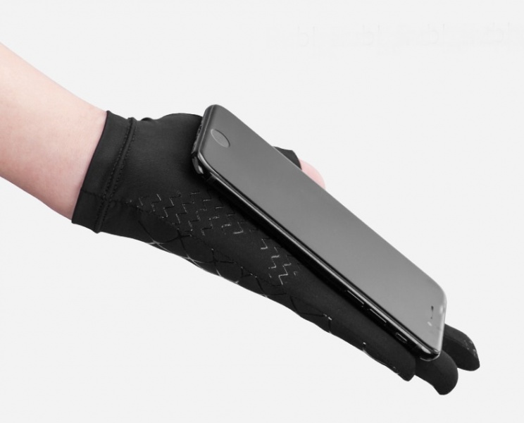 ROCKBROS Rękawiczki rowerowe półpalcowe czarne