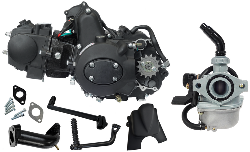 Silnik poziomy 110cc manual + gaźnik PZ19 motocykl motorower quad 4T