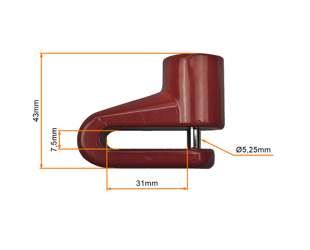 Blokada na tarczę hamulcową 2 kluczyki skuter motocykl