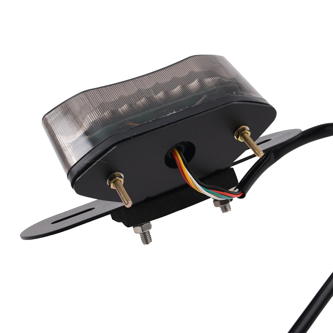 Lampa tylna uniwersalna Led dymiona + kierunkowskazy z uchwytem tablicy